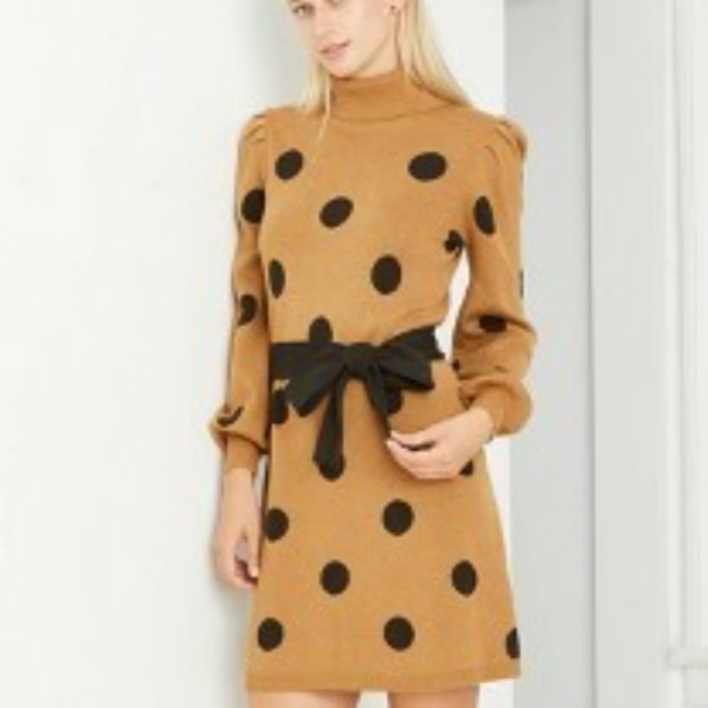 NWT! Who What Wear Polka Dot Sweater Dress